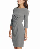DKNY Women Knit Side Ruche Sheath Dress