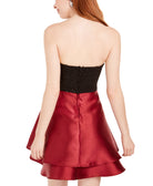 Speechless Women Sequined Lace & Satin Fit Flare Dress