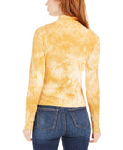 Planet Gold Women Tie Dye Mock Neck Top
