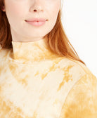 Planet Gold Women Tie Dye Mock Neck Top