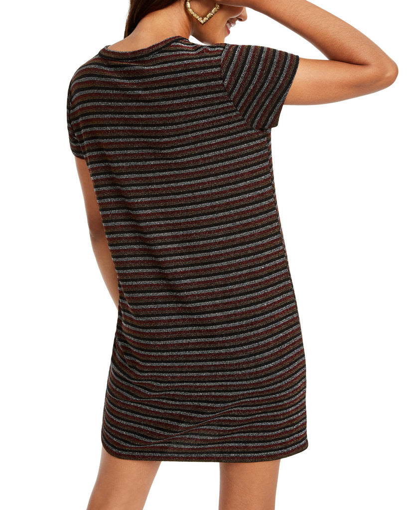 Rosie Harlow Women Lurex Striped T Shirt Dress