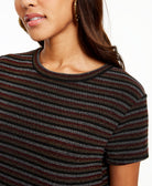 Rosie Harlow Women Lurex Striped T Shirt Dress
