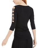 BCX Juniors Rhinestone Embellished Ladder Trim Top