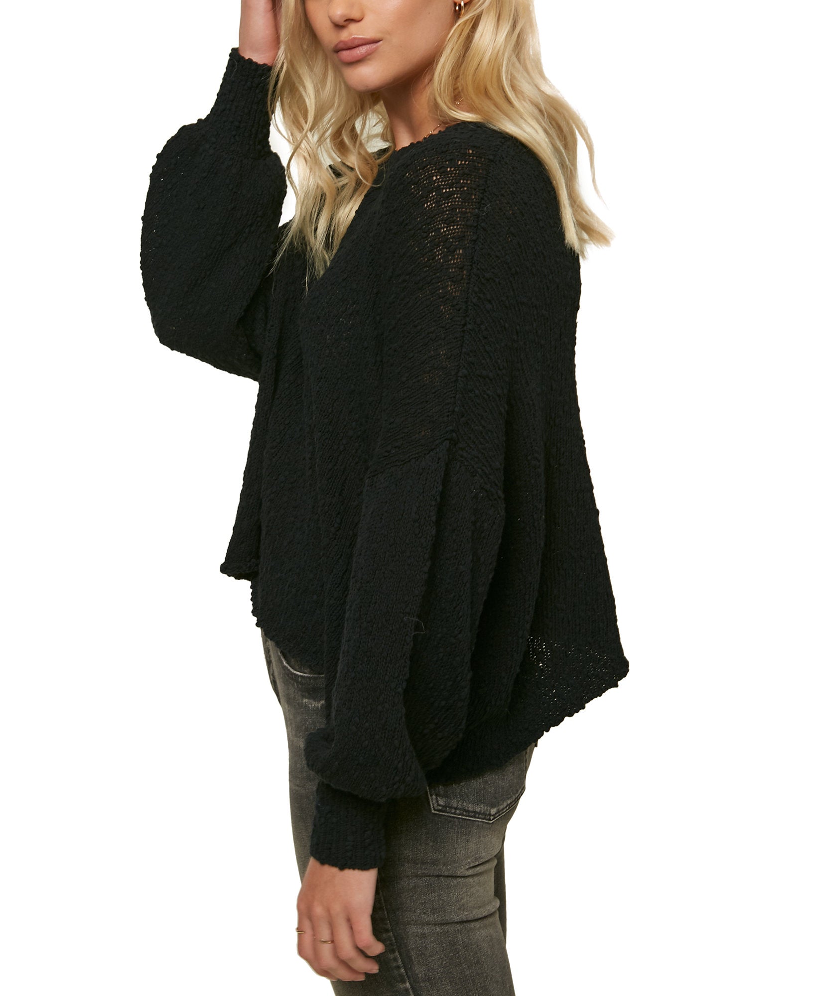 ONeill Women Seaport Cotton Balloon Sleeve Sweater