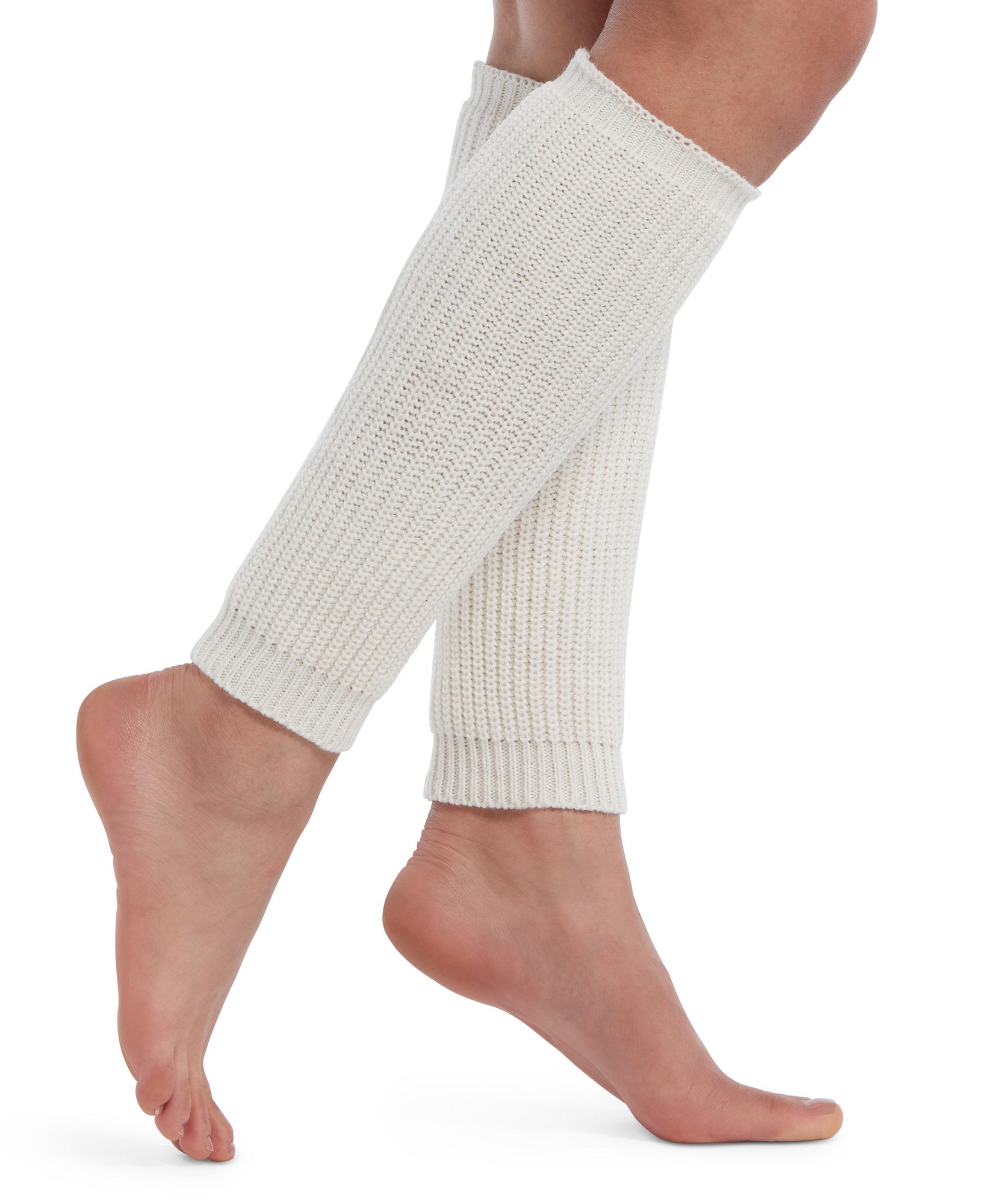 Hue Women Ribbed Legwarmers Ivory