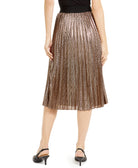 Alfani Women Pleated Metallic Midi Skirt