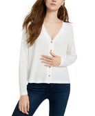 Hippie Rose Women Oversized Waffle Knit Cardigan White