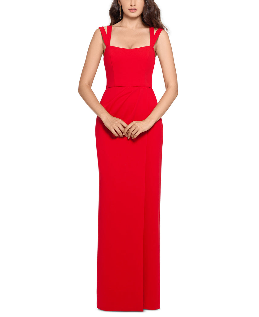 XSCAPE Women Double Strap Gown Red