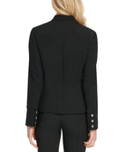 DKNY Women Stand Collar Double Breasted Military Jacket