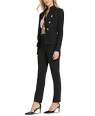 DKNY Women Stand Collar Double Breasted Military Jacket