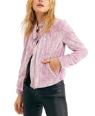 Free People Women Dusk Till Dawn Cropped Velvet Jacket Magical