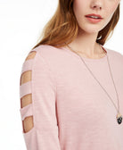 BCX Juniors Lattice Sleeve Top