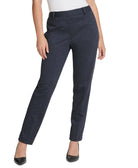 DKNY Women Petite Straight Leg Dress Pants Navy