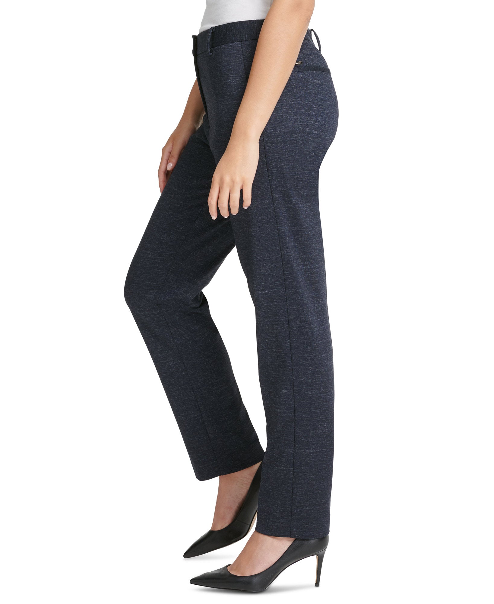 DKNY Women Petite Straight Leg Dress Pants