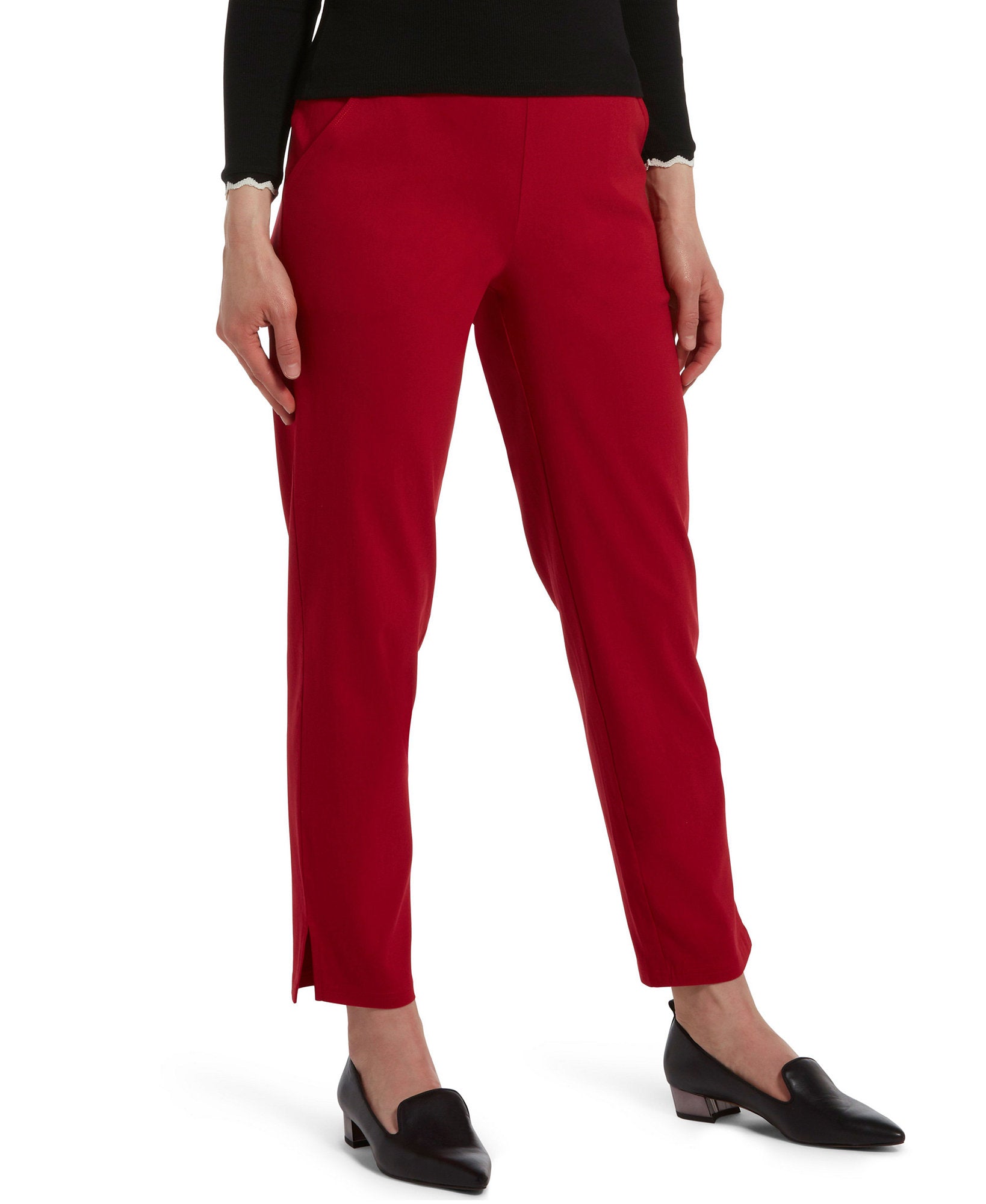 Hue Women Temp Tech Trouser Leggings Red
