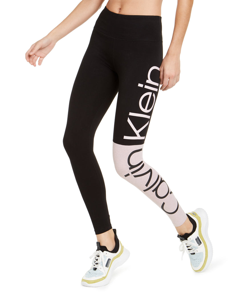 Calvin Klein Performance Women Colorblocked Logo High Waist Leggings Pink Combo