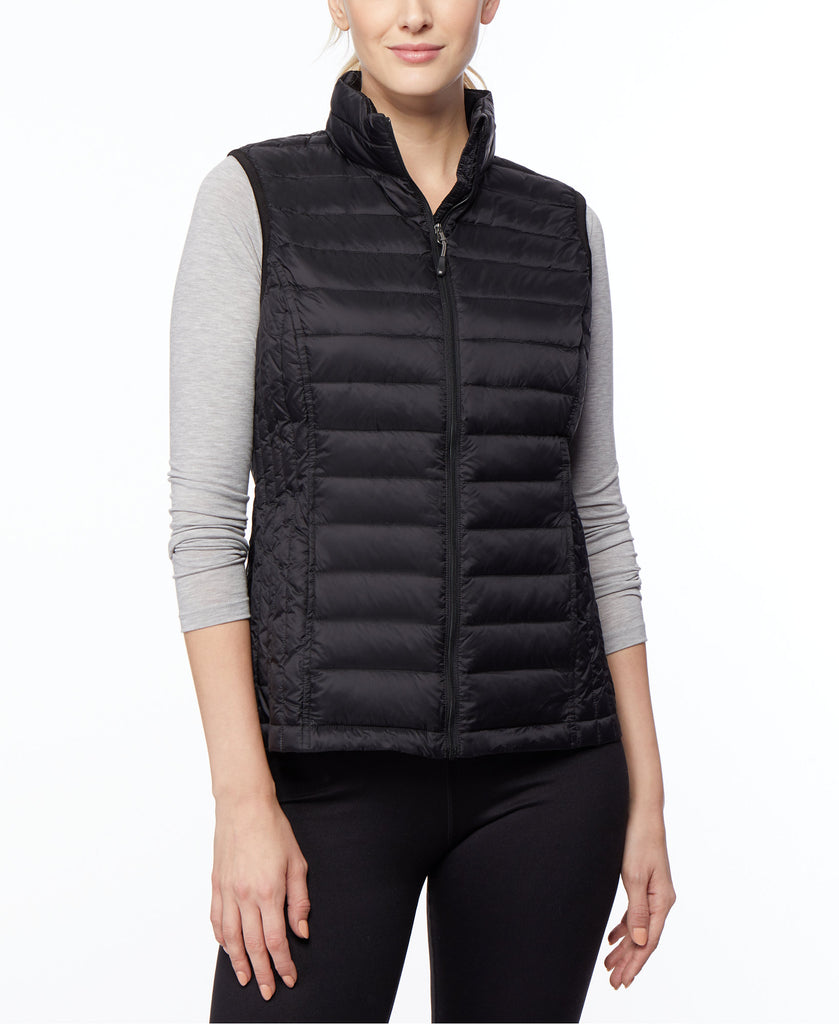 32 Degrees Women Packable Puffer Vest Black