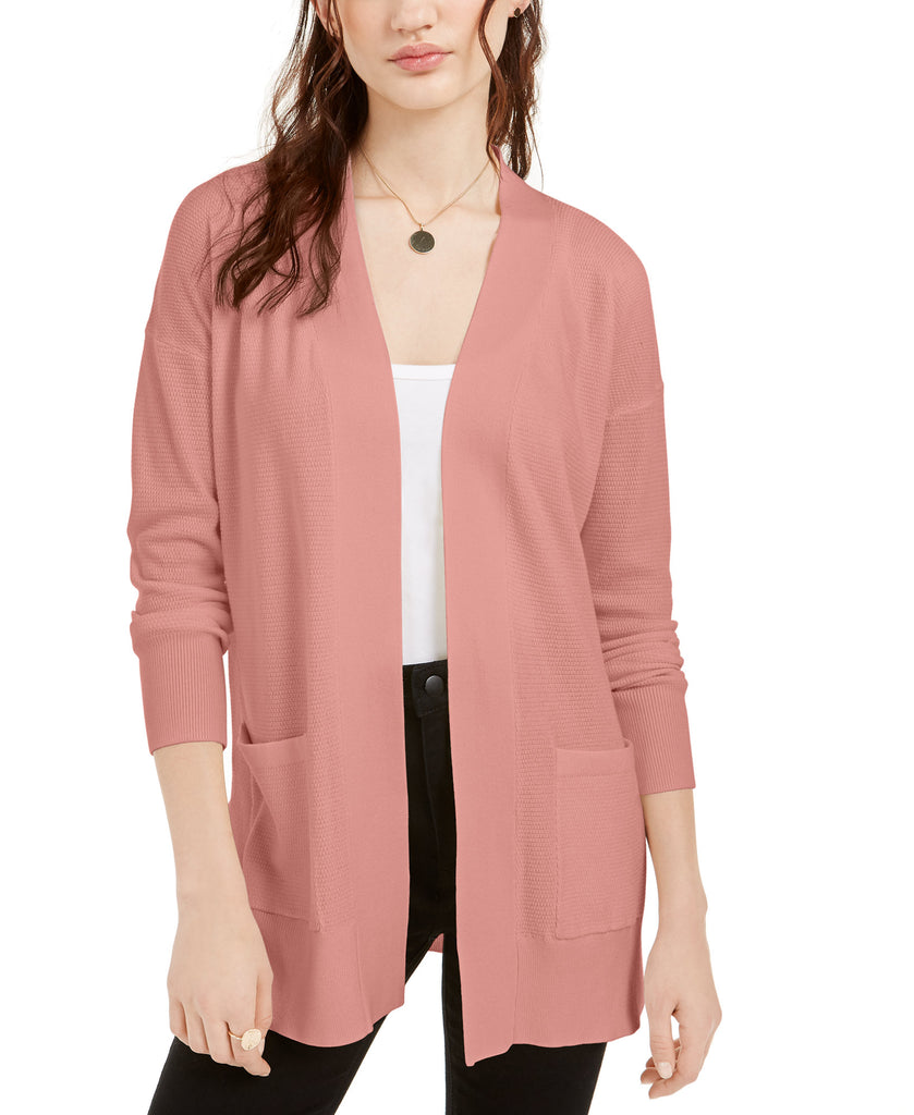 Pink Rose Women Open Cardigan Sweater Rosewood