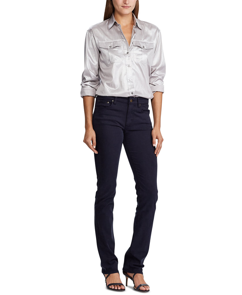 Lauren Ralph Lauren Women Charmeuse Button Down Shirt