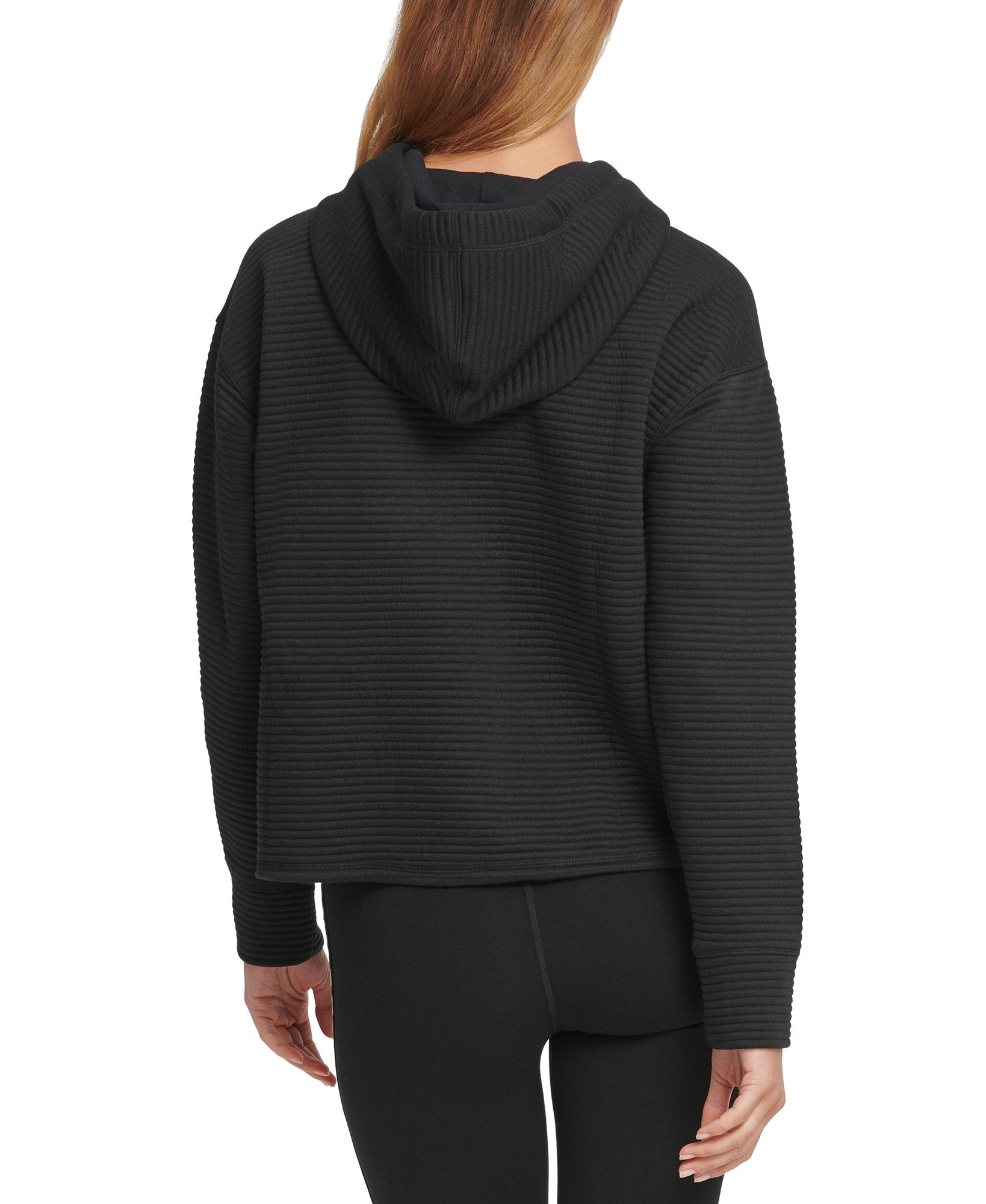 DKNY Women Sport Ottoman Knit Hoodie