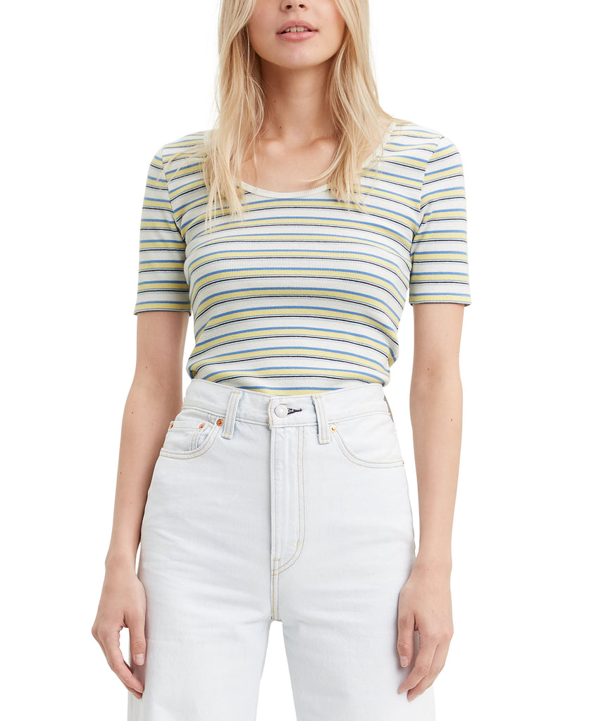 Levis Women Venice Striped Stretch T Shirt Ariadne Stripe