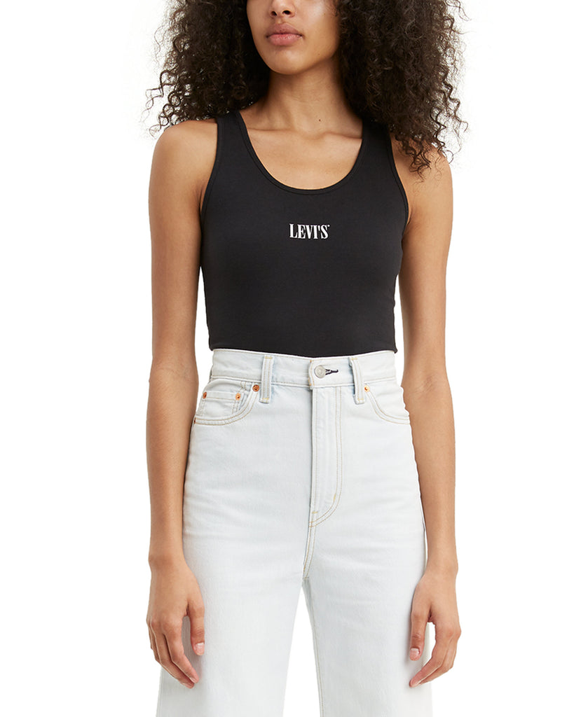 Levis Women Sleeveless Logo Graphic Bodysuit Caviar