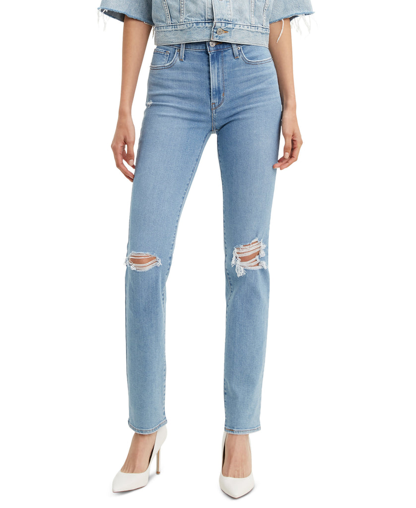 Levis Women 724 Straight Leg Jeans Sapphire Lines