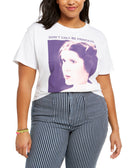 Mighty Fine Women Plus Trendy Dont Call Me Princess Cropped Graphic T Shirt White