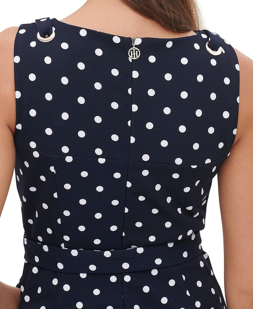 Tommy Hilfiger Women Polka Dot Tie Waist Jumpsuit