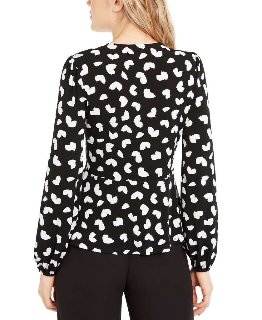 MICHAEL Michael Kors Women Petal Print Bow Hardware Top