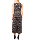 NY Collection Women Petite Printed Belted Sleeveless Jumpsuit