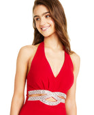 Speechless Women Embellished Halter Gown