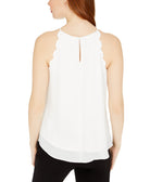 BCX Women Scalloped Sleeveless Top