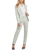 DKNY Women Petite Twill Collarless One Button Blazer