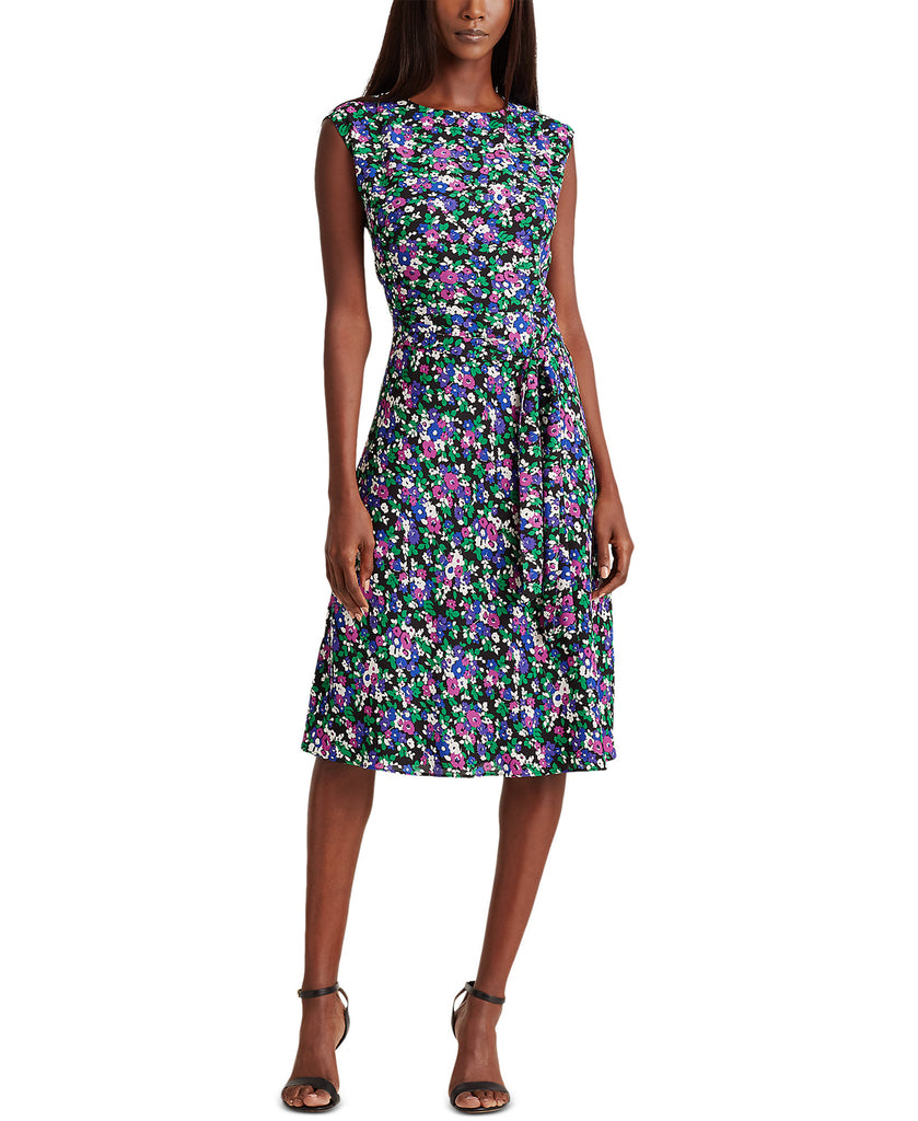 Lauren Ralph Lauren Women Floral Dress Black Purple