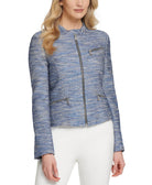 DKNY Women Tweed Moto Jacket