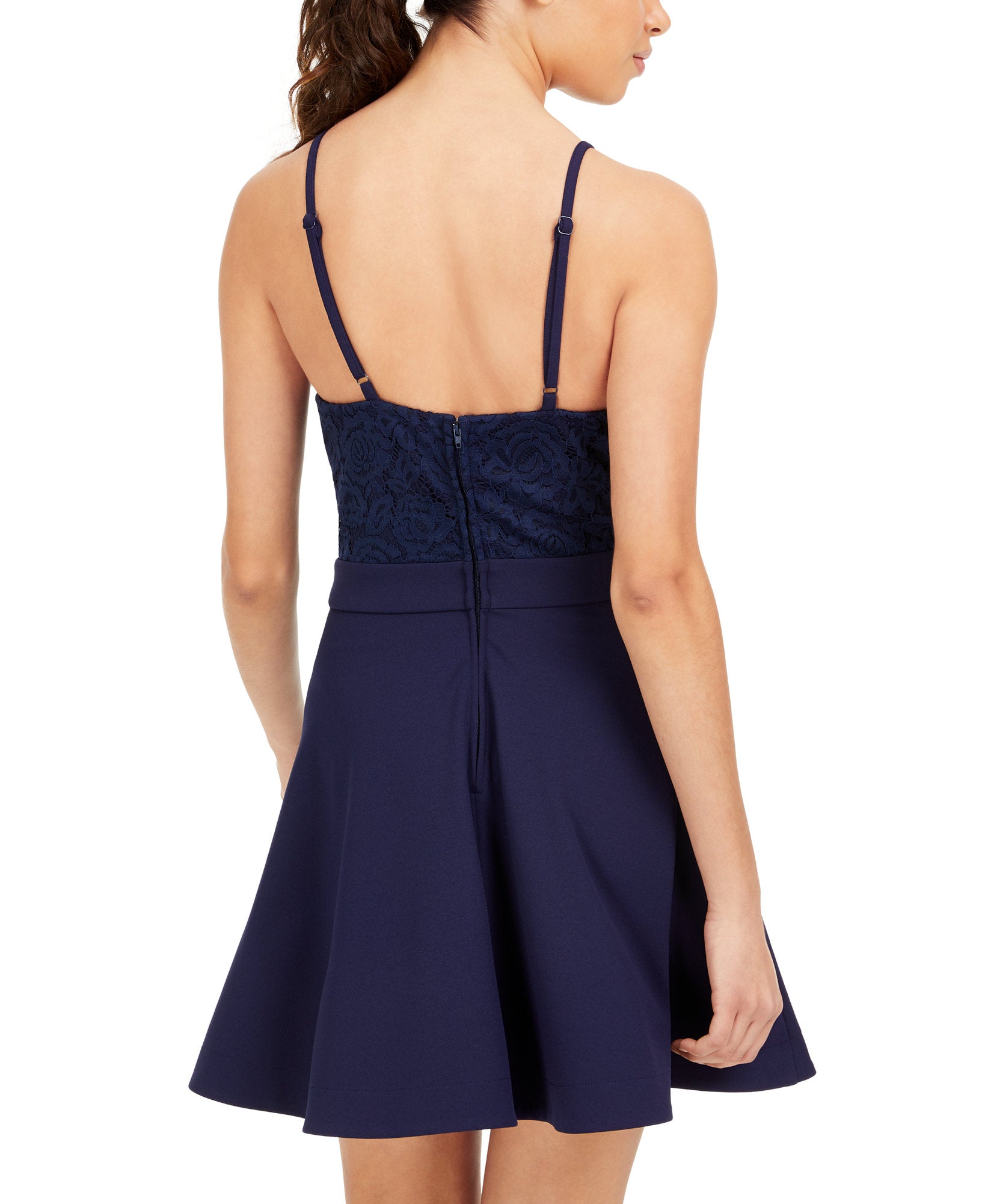 Speechless Women Lace Top Fit & Flare Dress