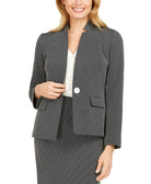 Kasper Women Notch Collar Blazer Black White