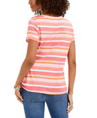 Style & Co Women Striped Tie Side Top