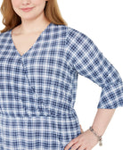 MICHAEL Michael Kors Women Plus Plaid Bell Sleeve Top