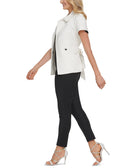 DKNY Women Belted Short Sleeve Jacket