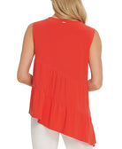 DKNY Women Asymmetrical Tiered Top
