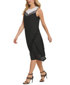 DKNY Women Mixed Media Sleeveless Dress