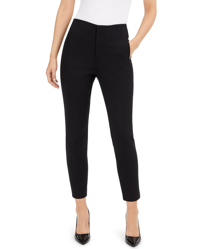 INC International Concepts Women Slim Ankle Pants Deep Black