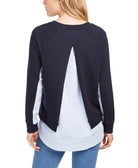 Tommy Hilfiger Women Woven Trim Sweatshirt