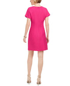 Natori Women Short Sleeve Textured Dress
