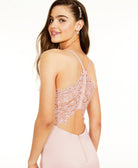 Sequin Hearts Women Lace Back Gown