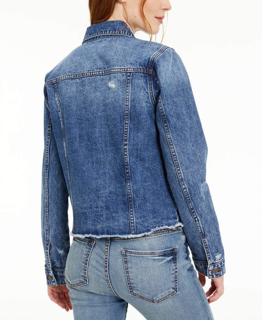 Kut from the Kloth Women Distressed Denim Jacket