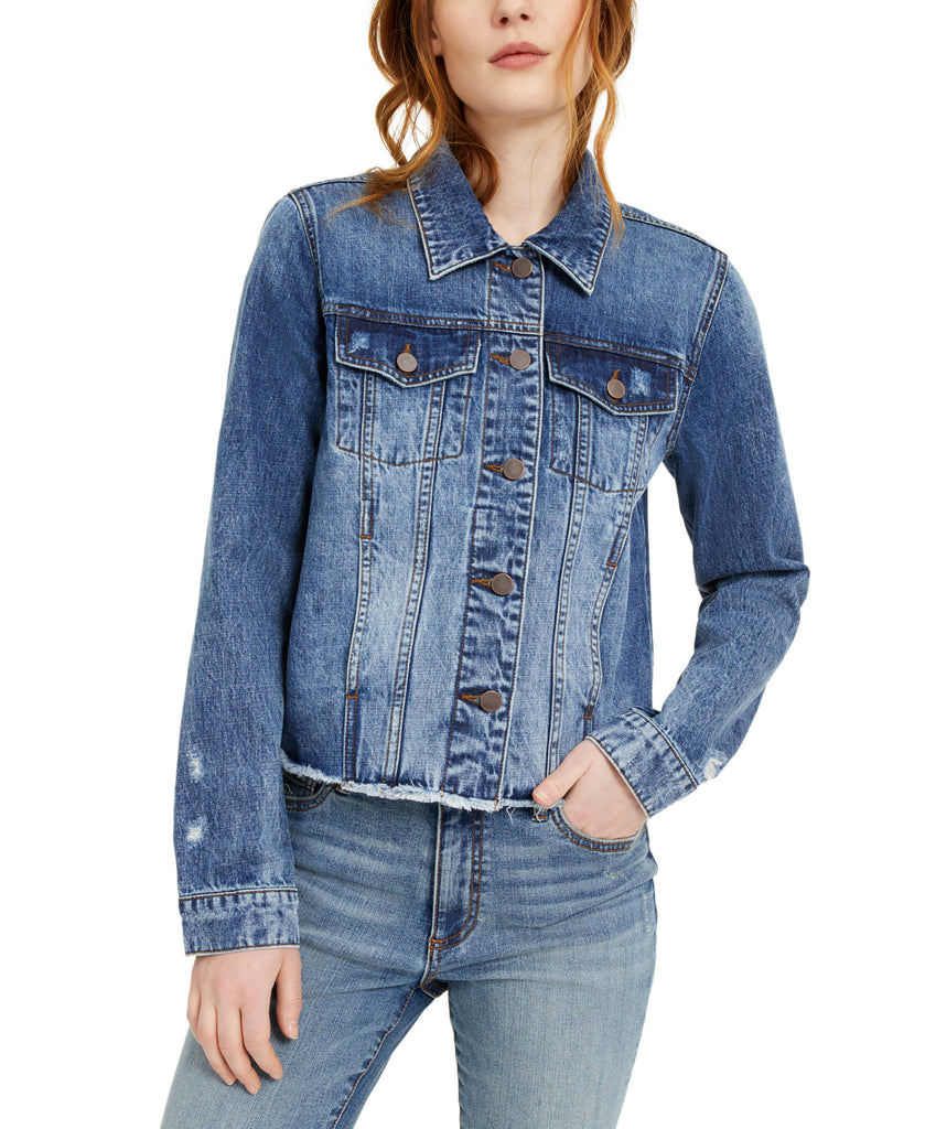 Kut from the Kloth Women Distressed Denim Jacket