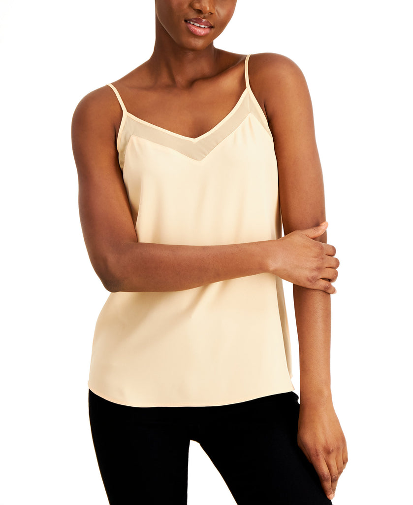 Calvin Klein Women X Fit Slim Fit Sheer Trim Camisole Papaya